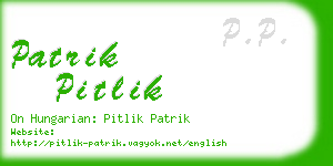 patrik pitlik business card